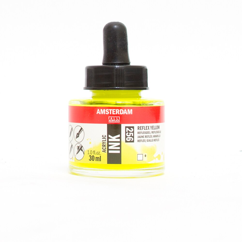 Amsterdam, Ink, Acrylic, Art & School, Acrylic, 30ml, 266260, Reflex Yellow